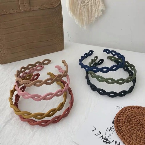 Hairband, Face Washing Anti-Slip Sanding Rubber Color Fairy Forest System Outer Wear Korean Version Influencer Headwear Can Be Woven DIY