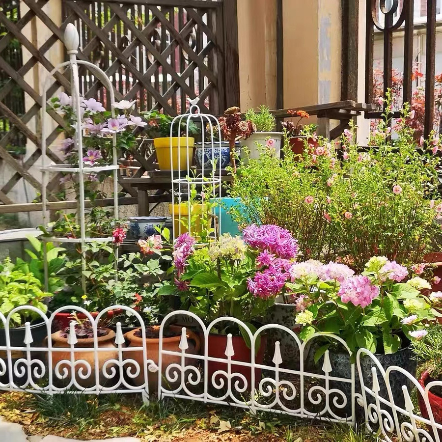 塑料籬笆插地柵欄戶外庭院裝飾小圍欄花園草坪菜園護欄可拼接批發