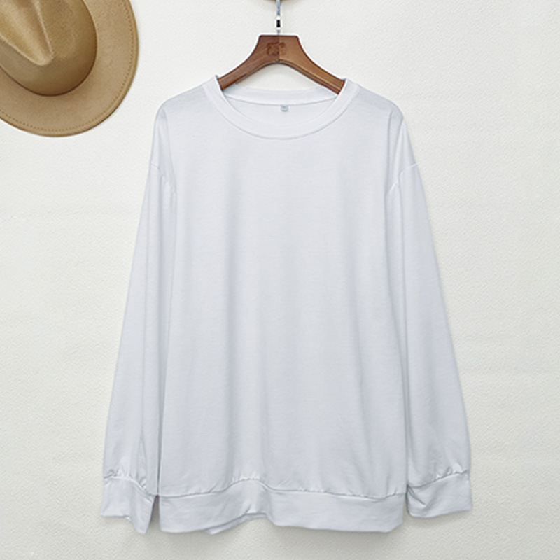 Felpa con cappuccio taglie forti autunno e inverno, da donna, girocollo, ampia, a maniche lunghe, stampa di Halloween_voghion.com