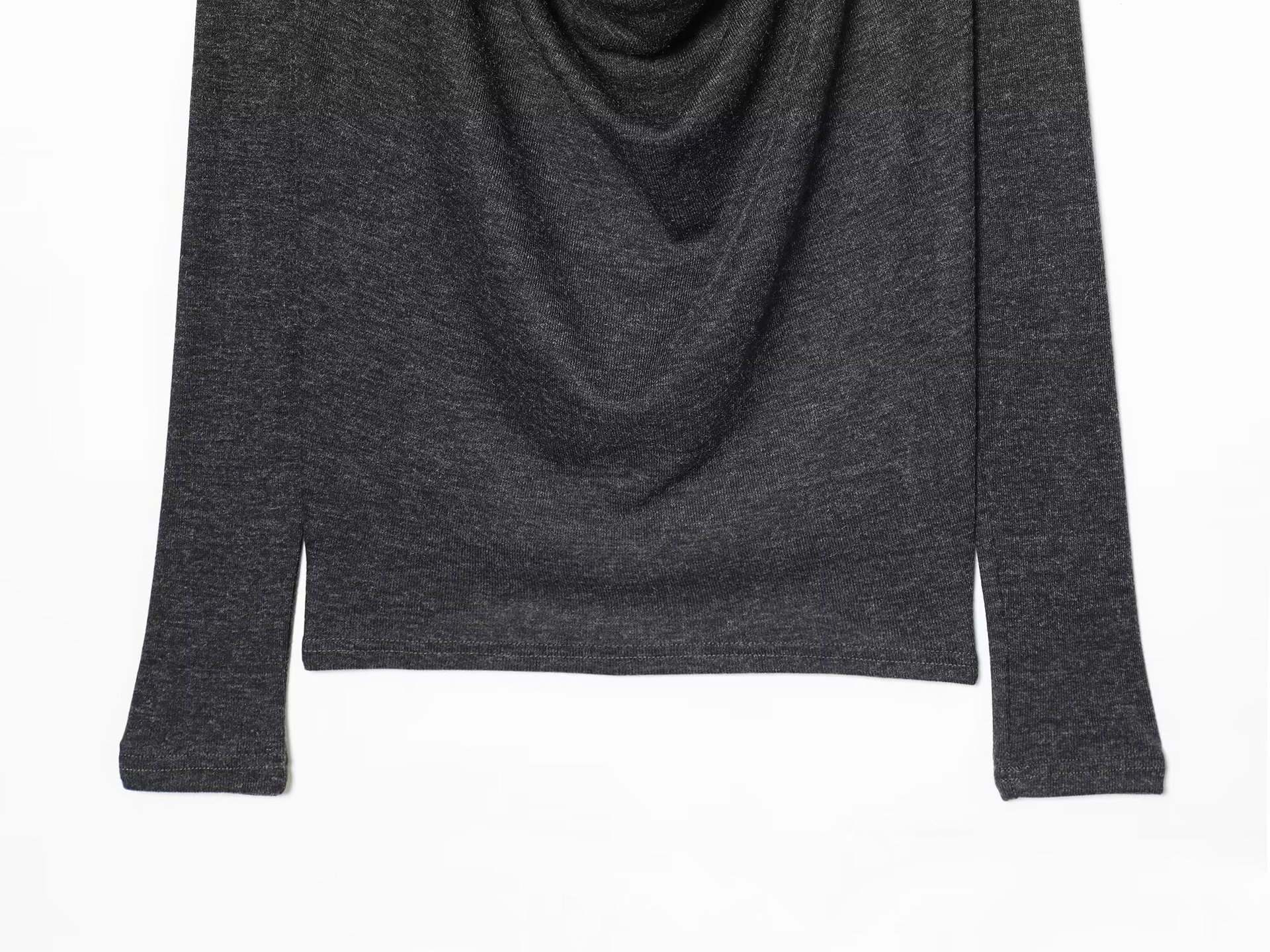 ng2510292 Cross-border European And American Women's Clothing, Popular On , Lyocell Draped T-shirt_ecoleips.com