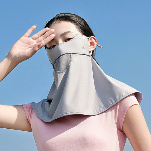 Removable sun protection mask for women in summer cycling face towel UV protection neck protection full face kini ice silk face mask