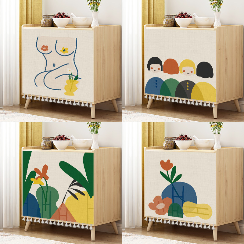 Cabinet Shoe Cabinet Dust-Proof Curtain Kitchen Hand-Painted Door Curtain Velcro Fabric Blocking Curtain Cabinet Curtain No Punching One Piece Drop Shipping Cabinet Shoe Cabinet Dust-Proof Curtain Kitchen Hand-Painted Door Curtain Velcro Fabric Blocking Curtain Cabinet Curtain No Punching One Piece Drop Shipping