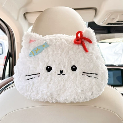 Car tissue box/set Plush Doll Hanging Paper Box - hair-free-scratch-cat-headrest-tissue-box