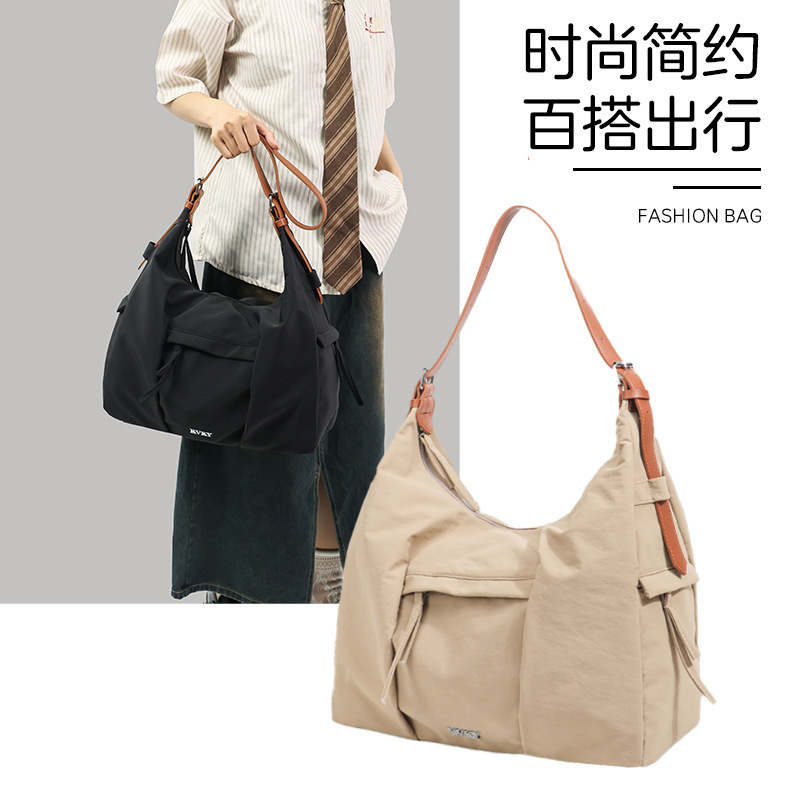 时尚百搭出行斜挎包女大容量休闲旅行单肩包简约运动多功能收纳包|undefined