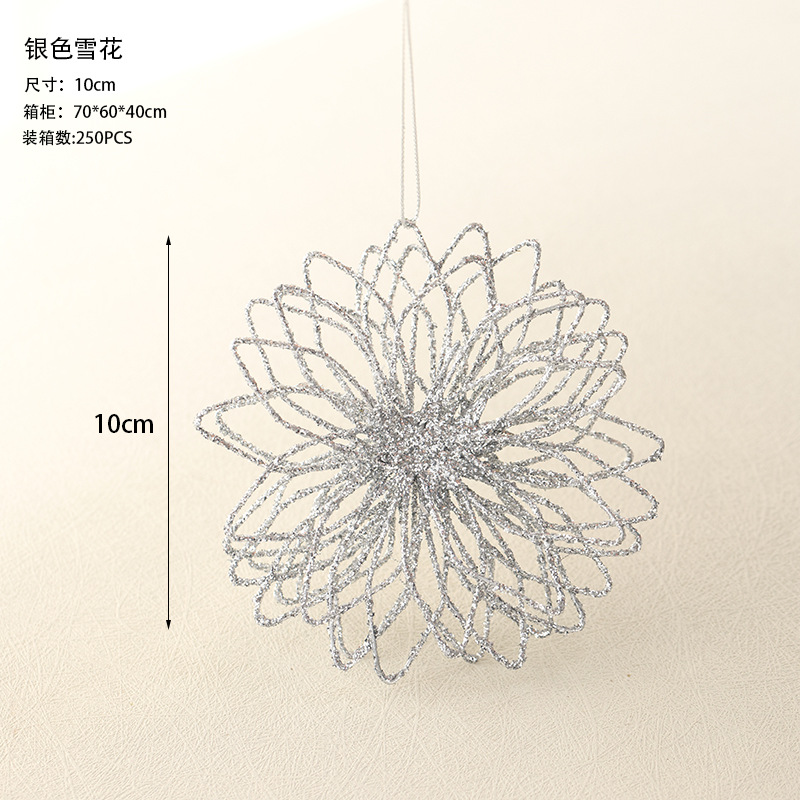 Nuevos productos transfronterizos árbol de Navidad estrella dorada plata blanca brillante árbol de Navidad decoración de Navidad estrella de cinco puntas