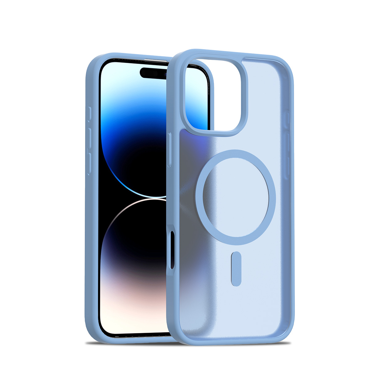 Funda para teléfono móvil iPhone16Promax para uso transfronterizo Escudo plateado Funda de piel esmerilada semitransparente 2.0 Funda protectora magnética