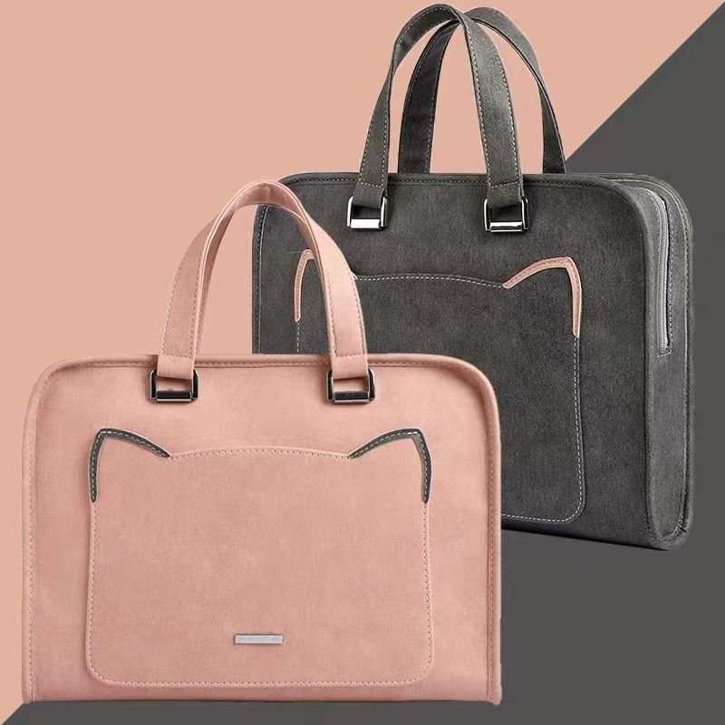 노트북 핸드백 컴퓨터 어깨 크로스 바디 충격 방지 대용량 트롤리 스트랩 다기능 여성용 컴퓨터 가방 라이너 가방