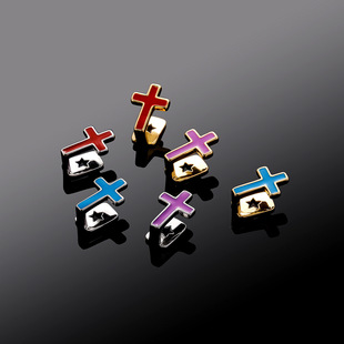 Golden Australia color small cross single braces Christmas dress fashion personalized gold teeth cross-border wholesale explosions dentures