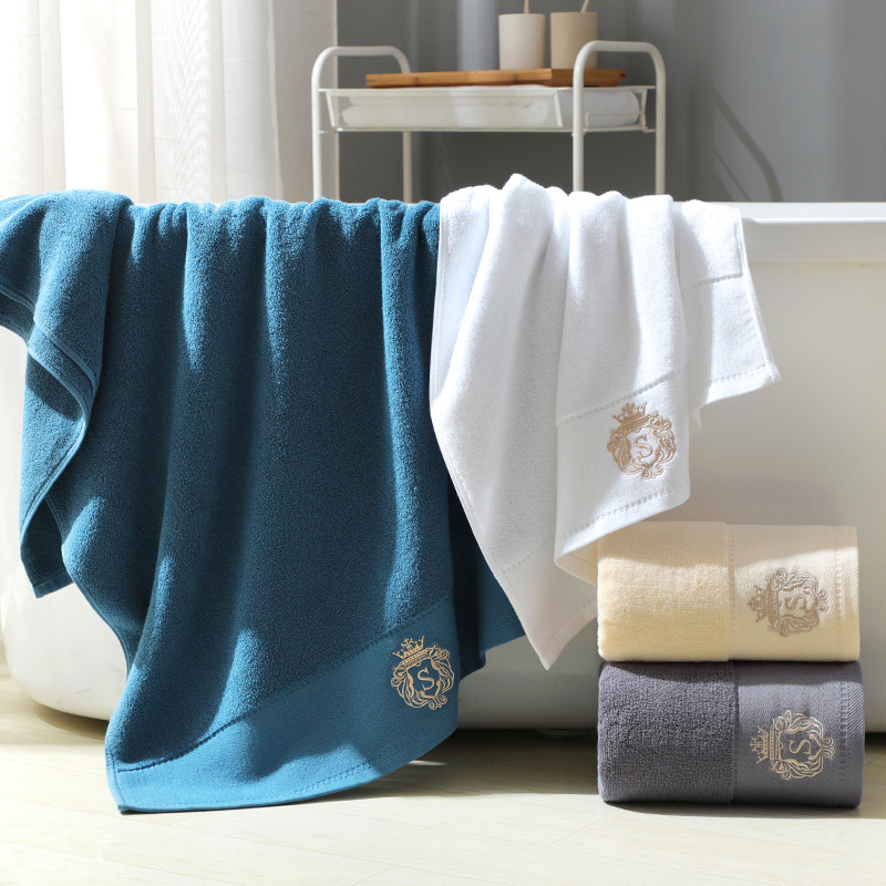 Bath Towel Pure Cotton Type a Thickeneded Pure Cotton Bath Towel Adult Large Bath Towel Absorbent Quick-Drying Wrap Manufacturer Wholesale Can Be Logo