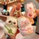 Creative Cartoon Bubble Blow Decompression Keychain Cute Pinch Le Small Gift School Bag Pendant Car Key Chain