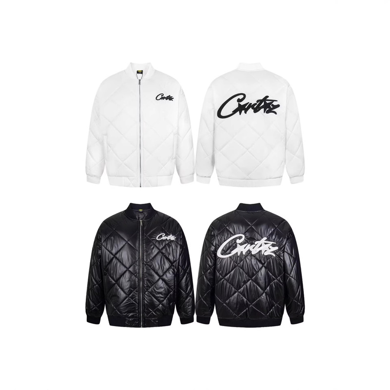 Cross-Border Exclusive Supply of Corteiz Alcatraz Winter New Diamond-Shaped Quilted Logo Letter Embroidery down Jacket