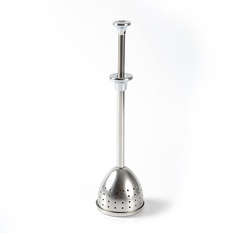 's304 Stainless Steel Press-type Cone-shaped Tea Ball Tea Leakage Tea Filter Mesh Tea Filter Tea Stick