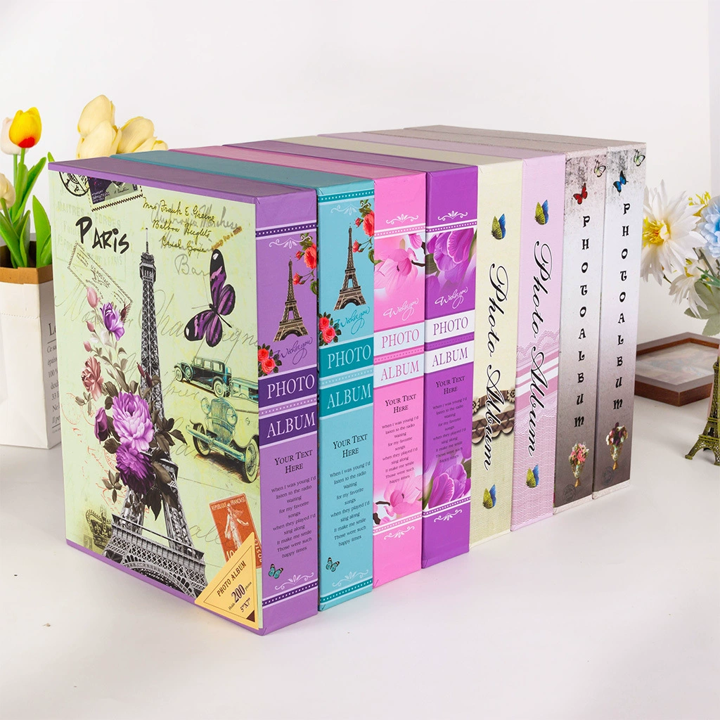 Zheyu 5R7 inch 200 photos boxed photo album, couple photo album, photo studio home photo album
