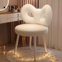 轻奢化妆梳妆网红奶油梳妆台家用靠背简约卧室椅子女生凳子美甲
