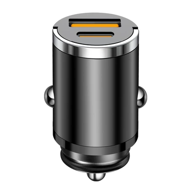Factory direct new cross-border aluminum Mobil şarj cihazları - c165-zinc-alloy-pull-ring-pd30wqc30-black-flat-head-opp-bag