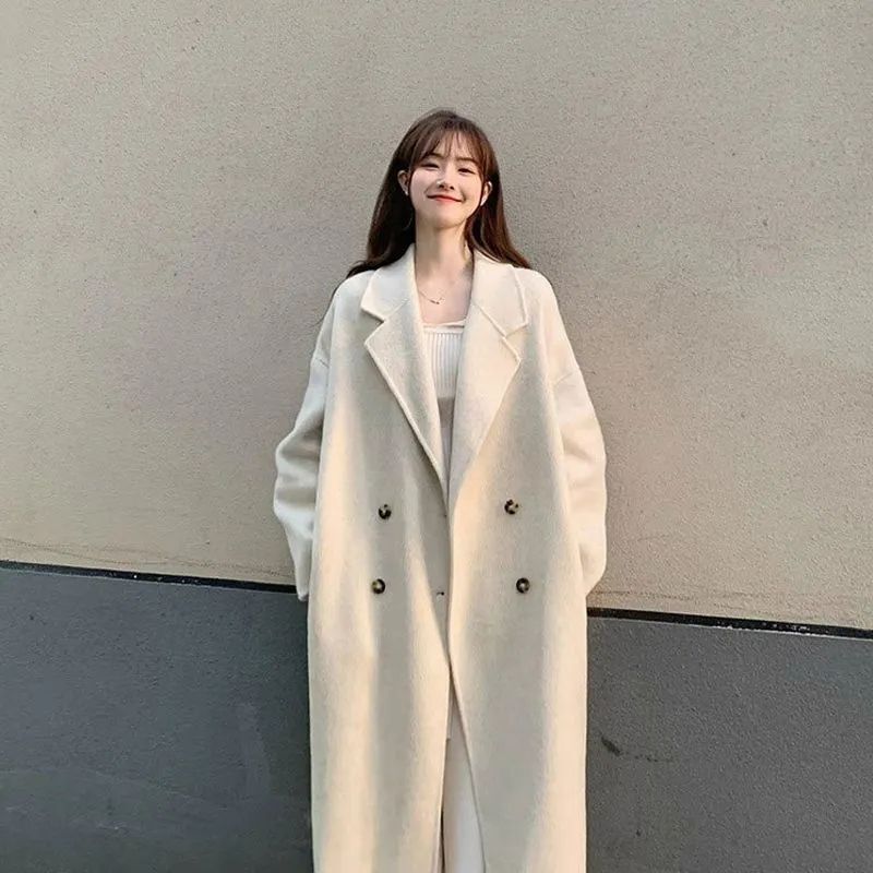 感毛呢外套女2025新款秋冬季韩版小个子中长款呢子大衣潮日韩风|undefined