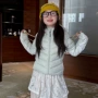 女童拼袖新款秋冬白鸭绒