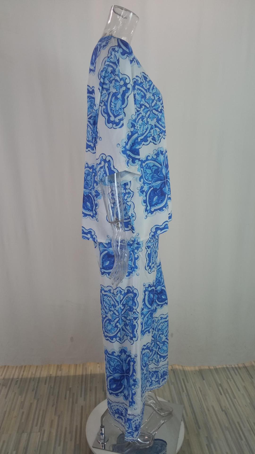 Fiesta A Diario Mujeres Casual Ropa De Calle Impresión Poliéster Conjunto Coordinado De Pantalón Conjuntos De Pantalones display picture 3