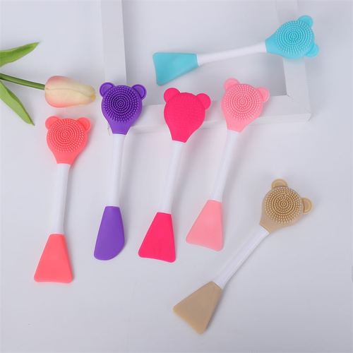 Silicone brush, double-ended, double-sided, face wash, makeup brush head, easy to clean, delicate texture, soft and skin-friendly, beauty tools, etc.