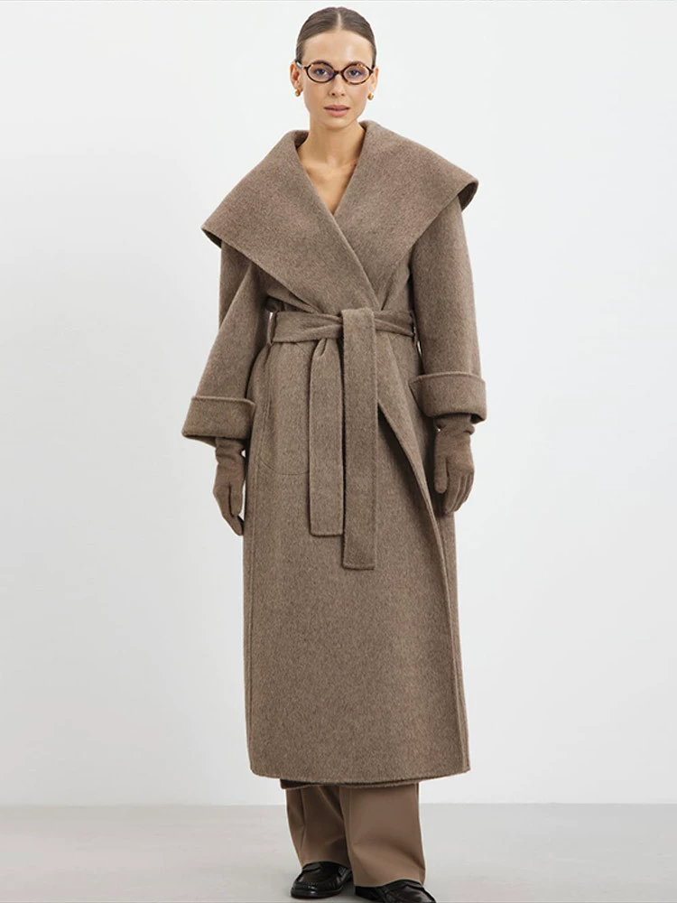 Demi-season fitted brace, woolen coat, (Cross-border trading), Aliexpress, 2025 years, city style