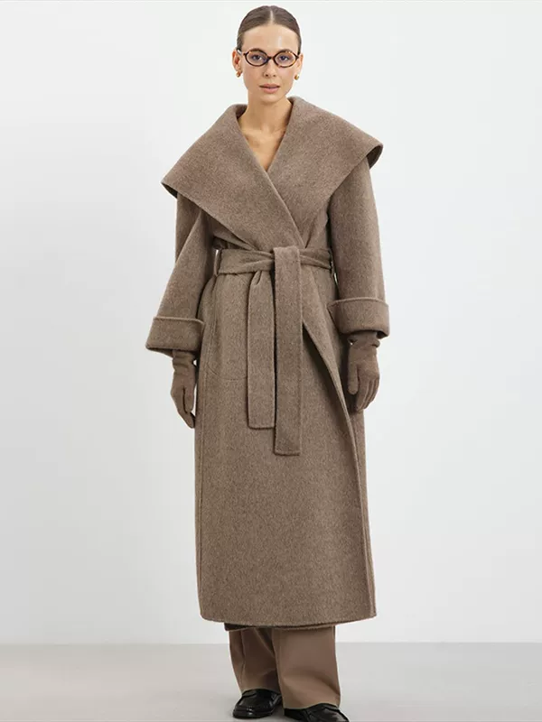 Demi-season fitted brace, woolen coat, (Cross-border trading), Aliexpress, 2025 years, city style
