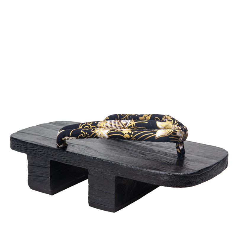 Traditional wooden geta sandals for men, Japanese-style kimono photography cosplay convention, retro Chinese style wooden geta