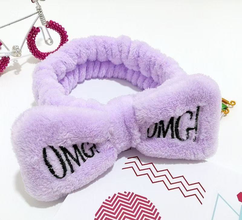 Directo de fábrica creativa carta OMG banda para el cabello arco femenino lavado de cara máscara de maquillaje diadema accesorios para el cabello al por mayor