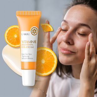 Cross-border laikou vitamin C eye cream 15g hydrating, moisturizing, caring for the skin around the eyes, improving skin tone, manufacturer wholesale