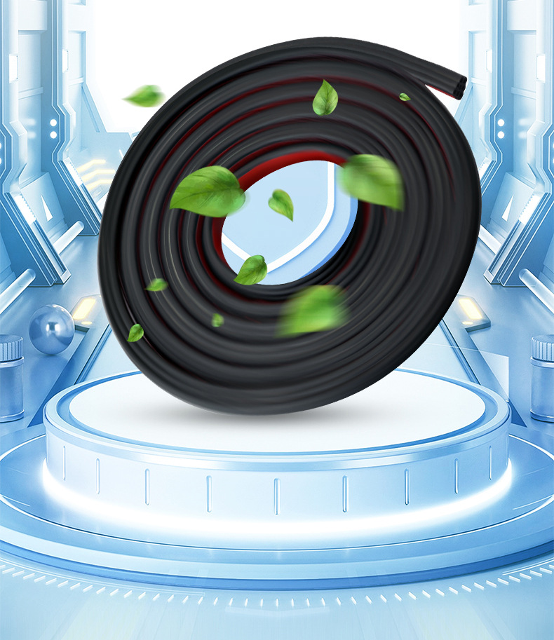 Car Three-Layer Sealing Strip, Sound Insulation Strip, Door Seam Strip, Dustproof and Waterproof, Additional Eight-Hole Upgraded Universal Sealing Strip