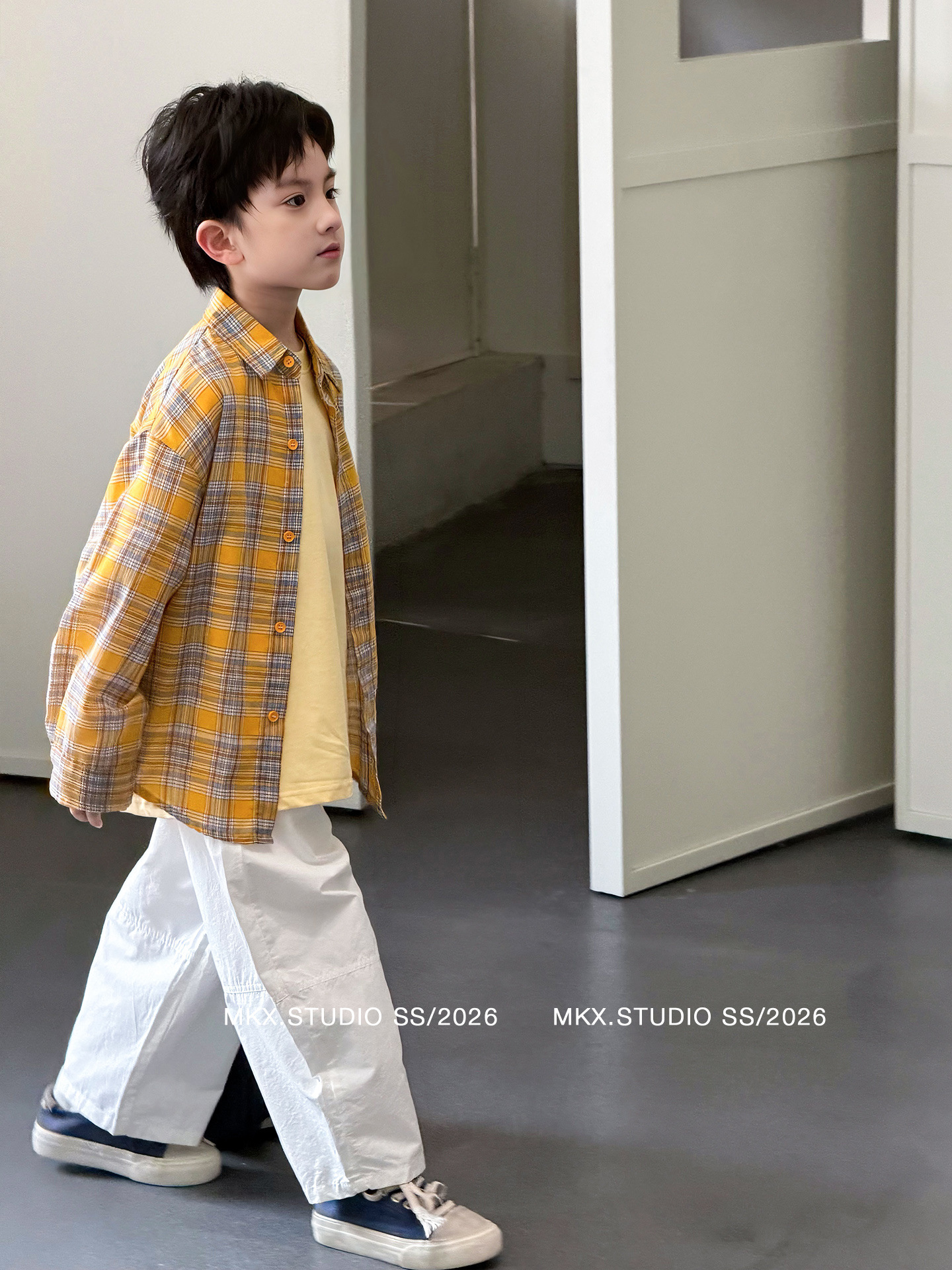 Camisas de niños de verano, ropa de protección solar para niños, camisas de manga larga, 2026 ropa infantil de verano, nueva chaqueta a cuadrícula grande