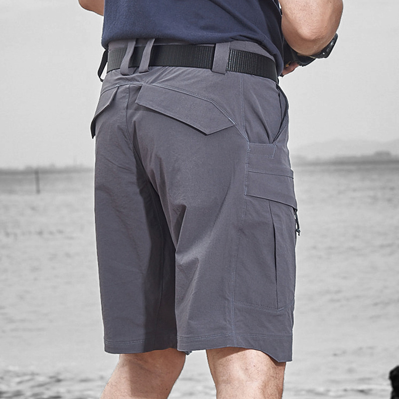 Pantalones Cortos de Secado Rápido con Bolsillos Grandes Transpirables para Montañismo al Aire Libre
