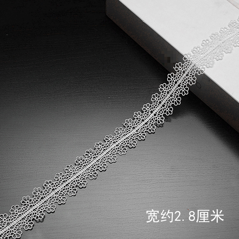 Y8YO bordado encaje vacío soluble en agua accesorios de encaje accesorios de ropa material de decoración DIY tocado hecho a mano