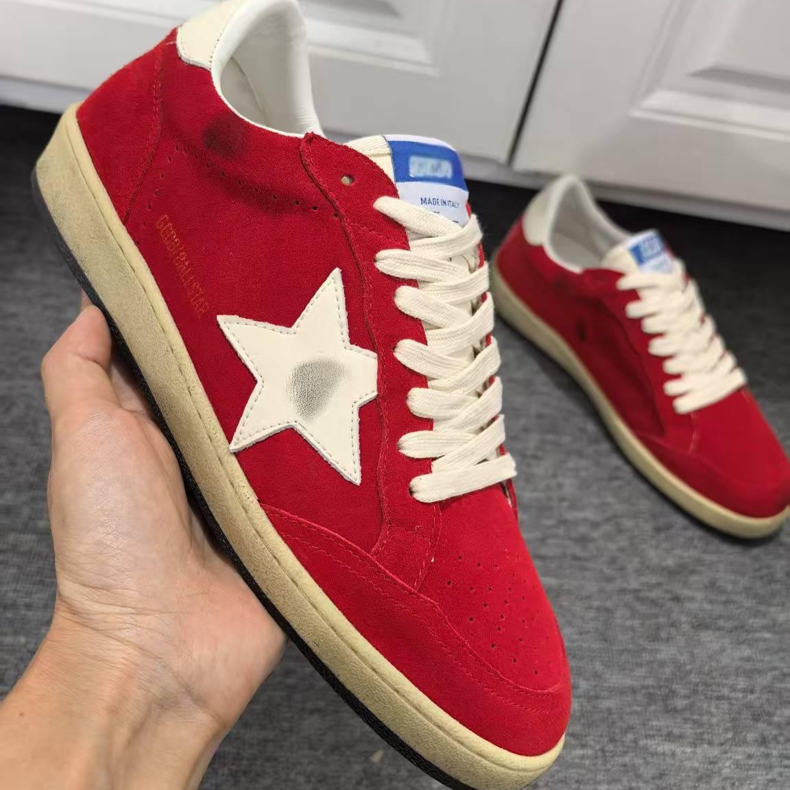 2025新款男士牛皮小脏鞋运动鞋经典星星潮流舒适板鞋百搭休闲鞋