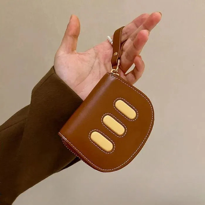 Nueva bolsa de tarjetas de órgano, bolsa de tarjetas de gran capacidad, bolsa de cambio de estudiantes con cremallera encantadora.