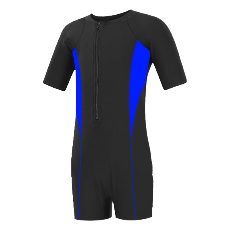 Traje de baño para niños traje de baño de una pieza para niñas protección solar de secado rápido traje de baño deportivo para estudiantes con almohadilla en el pecho