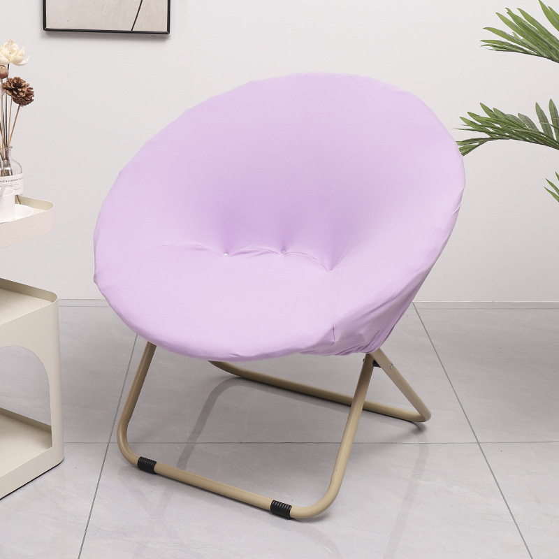 Solid color high elastic milk silk lazy chair cover moon chair cover dormitory chair cover office lunch break chair cover