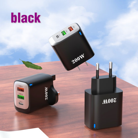 Factory private model cross-border explosions 1C 2USB European and American British mobile phone charger QC3.0 multi-port charging head