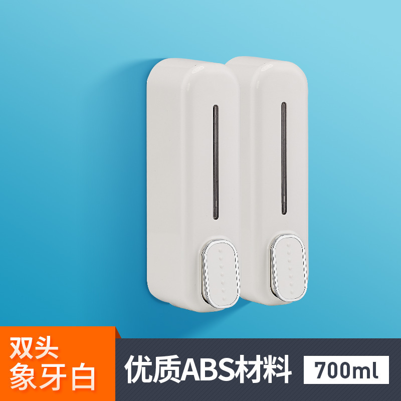 国境を越えてホテルのシャンプーを提供して、洗面器のシングルヘッドを手動で押して、壁掛け式のプラスチック石鹸ディスペンサーを作ります。|undefined