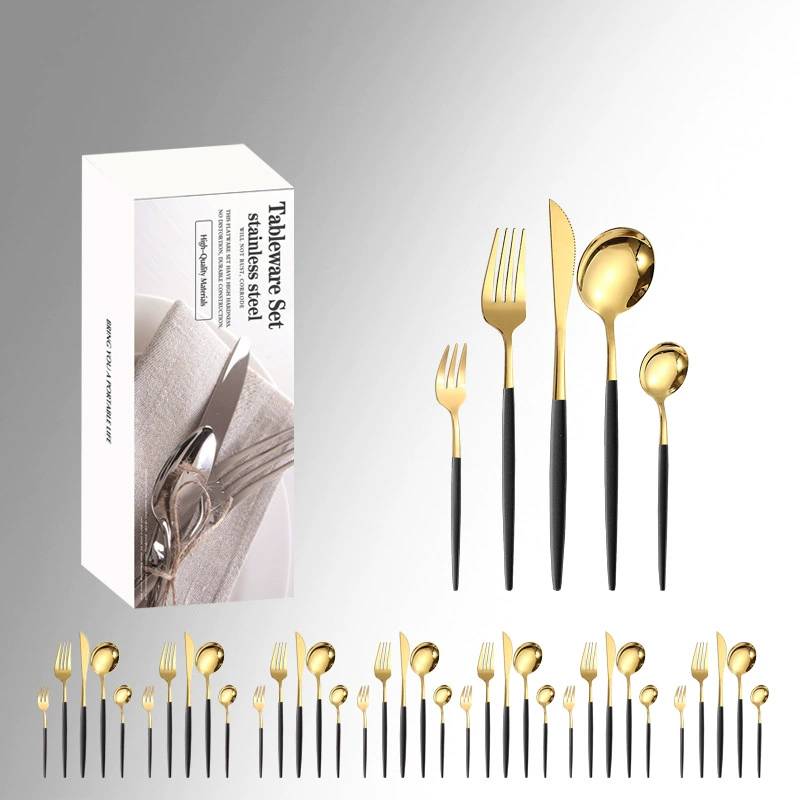 Tableware stainless steel, set, Amazon, 40 pieces