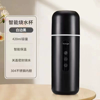 Car heating cup mixing cup car 12V thermos cup kettle car electric cup 24V truck universal (Digər kiçik elektrik cihazlar) - classic-black-without-stirring-english-packaging-and-english-instructions