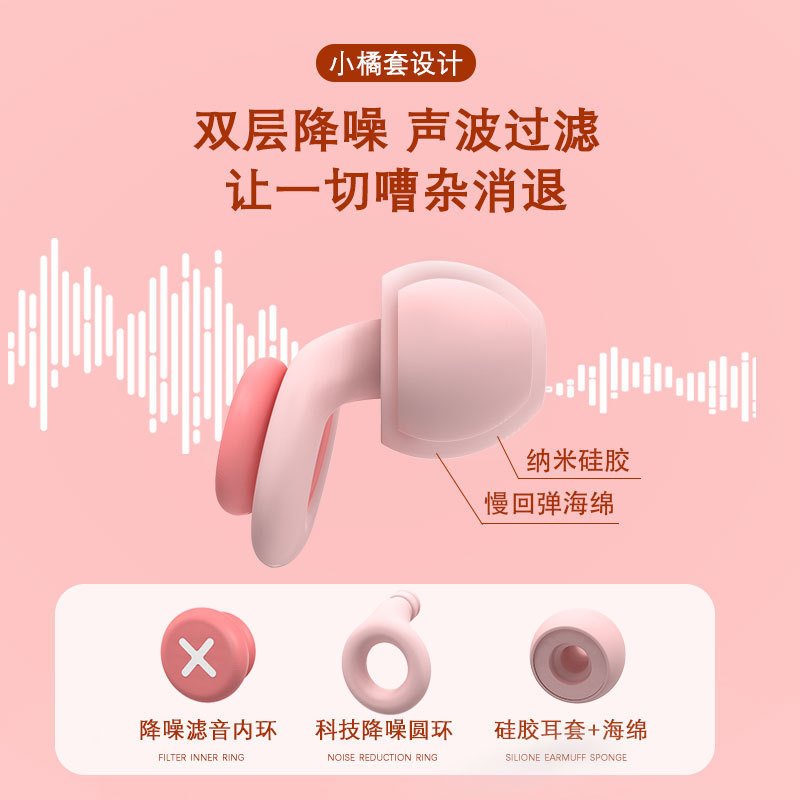 Earplugs for Sleeping, Noise Reduction, Sound Insulation, Anti-Noise Earplugs, Sponge Dormitory Learning, Silent Anti-Noise Plugs
