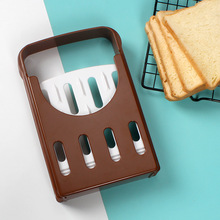 现货 咖啡色吐司面包切片器 面包分片架 吐司辅助分片工具