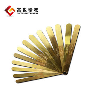 Brass feeler gauge gap gauge thickness gauge non-magnetic copper feeler gauge monolithic set copper feeler gauge 0.05-1mm