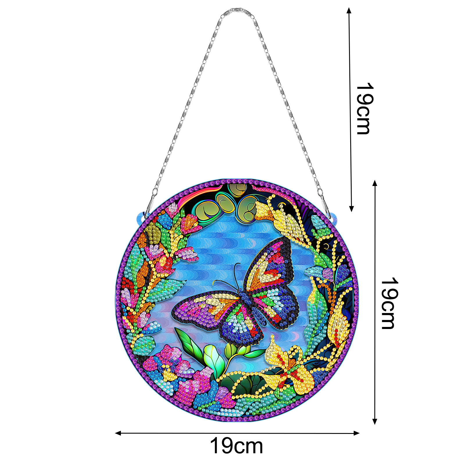 Accesorios para pintura con diamantes, anillo de luz DIY, decoración de pared, adornos colgantes para puerta de restaurante de estilo nórdico, se pueden vender al por mayor.