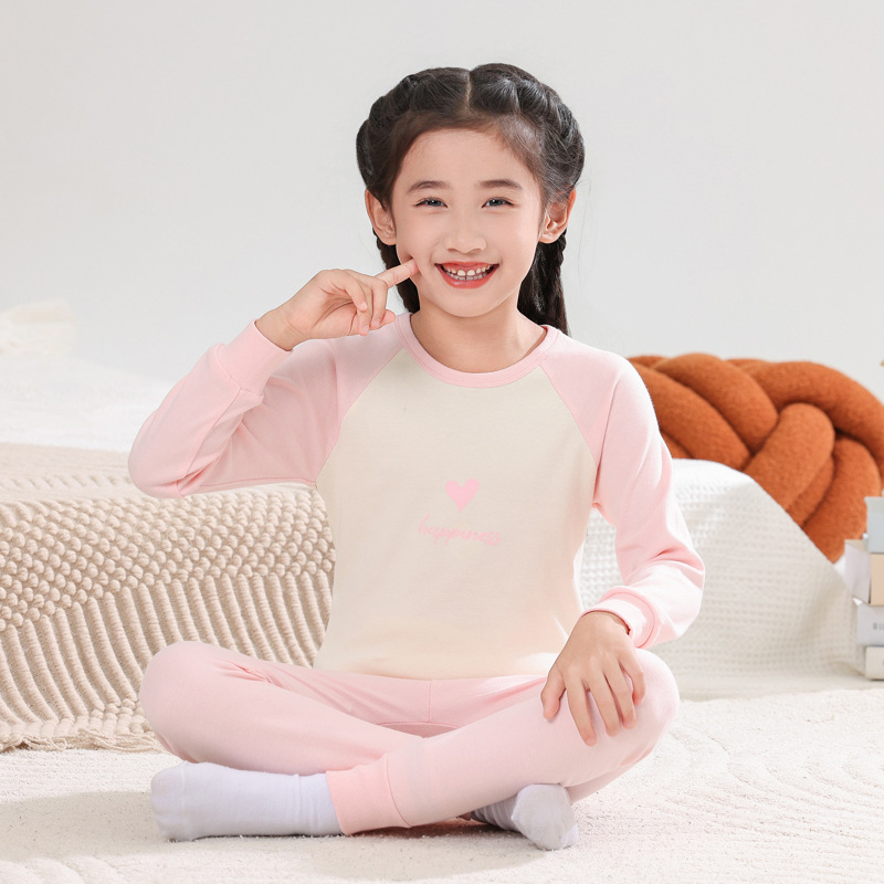 儿童秋衣秋裤纯棉男童打底棉毛衫中小童衬衣线裤女童保暖内衣套装|undefined
