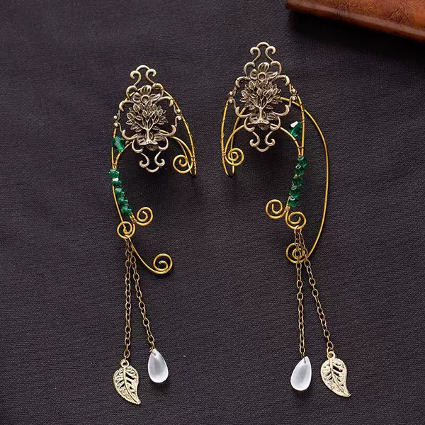 2023 New Style Non-Pierced Ear Clips, Hand-Woven Ear Hooks, European and American Aliexpress Amazon Popular Earrings, Women's Earrings