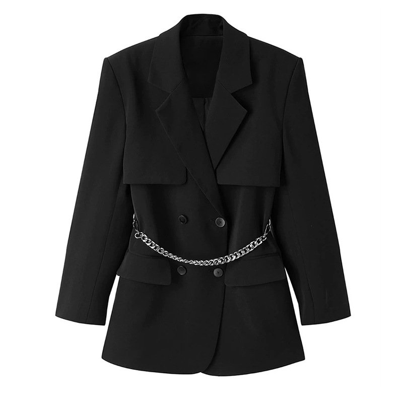 TPN&HOME商场同款女士西装2022年秋冬新款黑色西装外套 A5BAC1701详情2