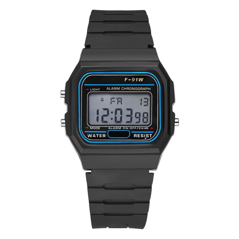 Comercio exterior caliente LED reloj electrónico WR F91W correa de acero A159 Harajuku estilo Kakashi reloj multifunción