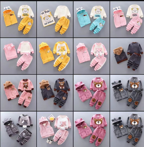 Children's Clothing 2024 Spring New Children's Clothing Baby Three-piece Set Girls Spring Clothes Spring Boys Suit