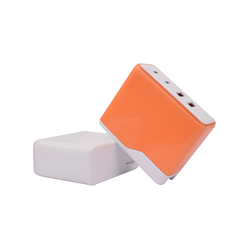 彩色140W氮化镓充电器双USB/双TYPE-C通用电源适配快充充电器中美